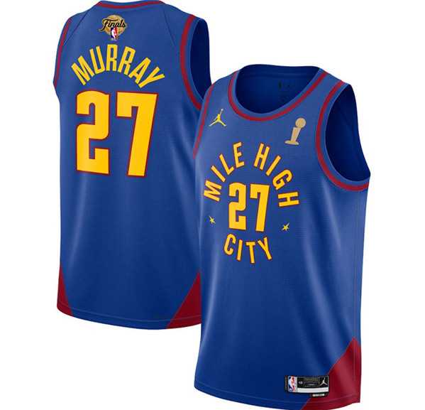 Men%27s Denver Nuggets #27 Jamal Murray Blue 2023 Finals Champions Statement Edition Stitched Basketball Jersey->denver nuggets->NBA Jersey
